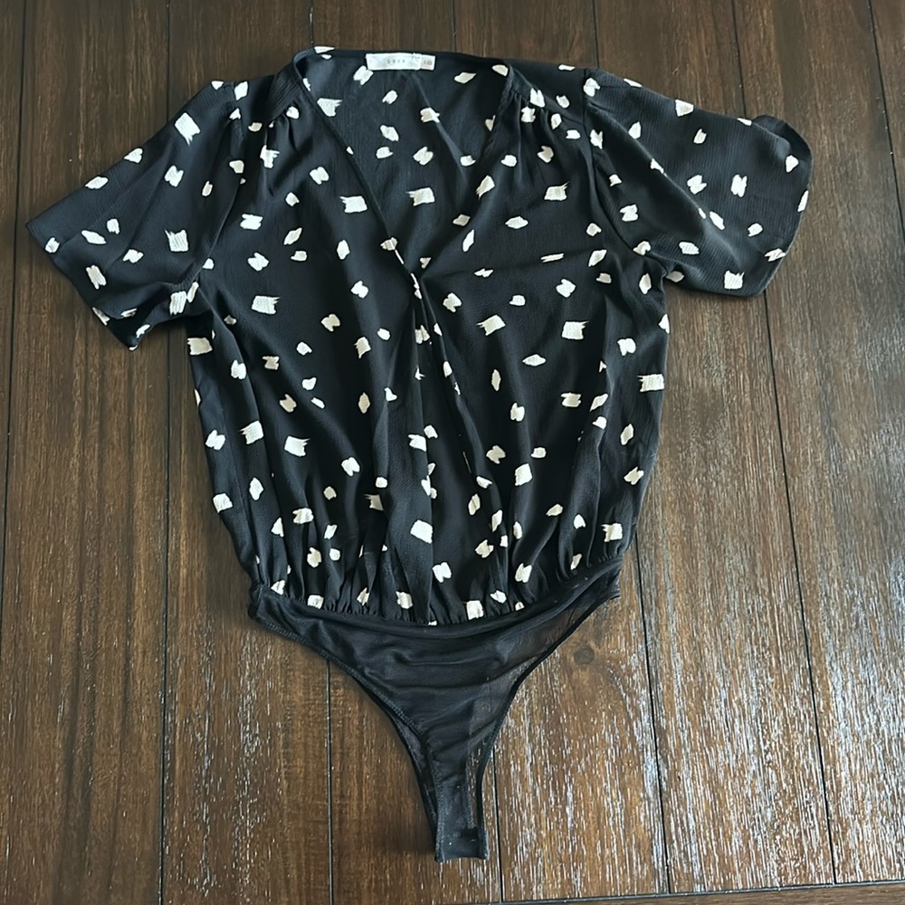Lush Kona Surplice Bodysuit Blouse